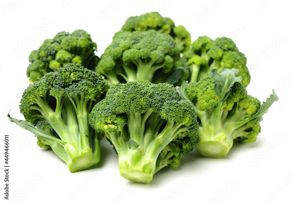 Broccoli vegetable on white background Broccoli vegetable on white background