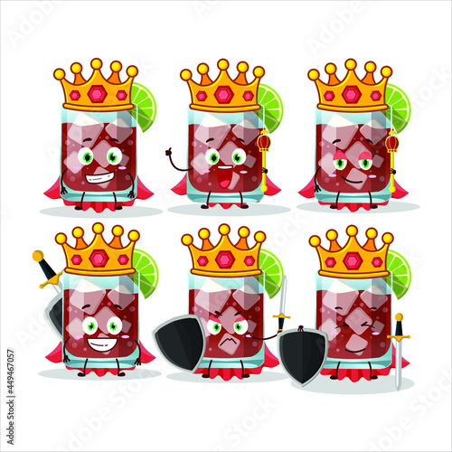 A Charismatic King sazerac cartoon character wearing a gold crown. Vector illustration