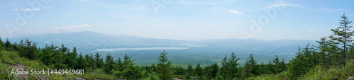                                                                                   Scenery of climbing Mt. Hokkaido-Komagatake in Morimachi  Shikabe-cho  and Nanae-cho  Hokkaido.