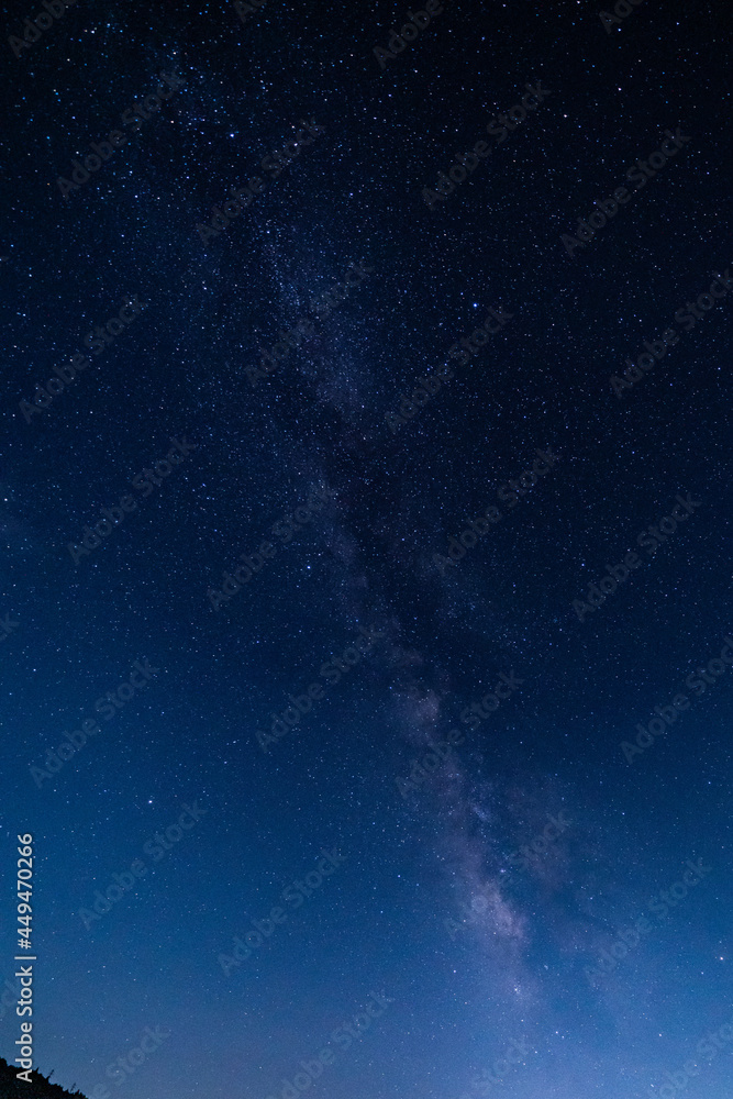 Milky way on a night sky, Long exposure photograph, at Shizuoka, Japan