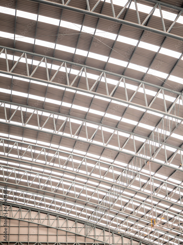 Hall Roof steel structure the modern design. Hall Roof steel structure the modern design.