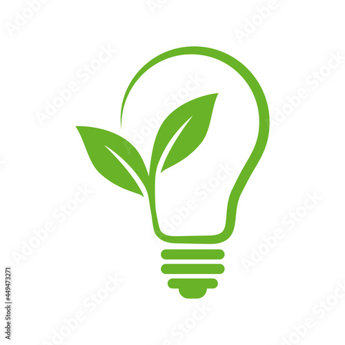Light bulb with leaves