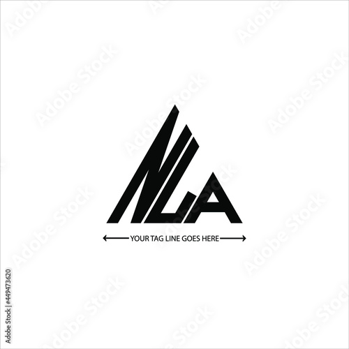 NLA letter logo creative design. NLA unique design photo