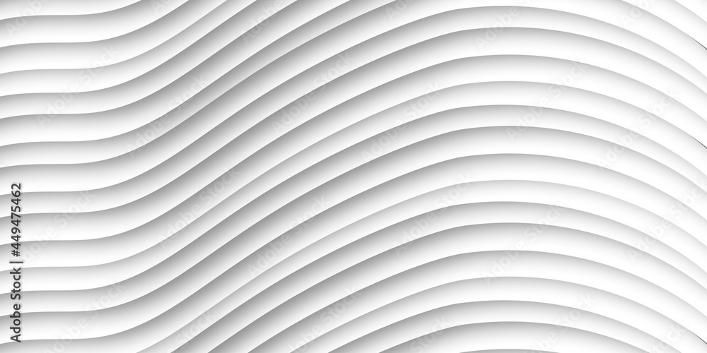3D Wavy Lines White  background with Spiral and Curved structure. 3D rendering  