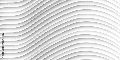 3D Wavy Lines White  background with Spiral and Curved structure. 3D rendering  