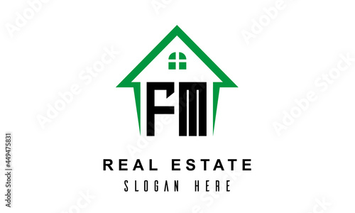 FM real estate logo vector