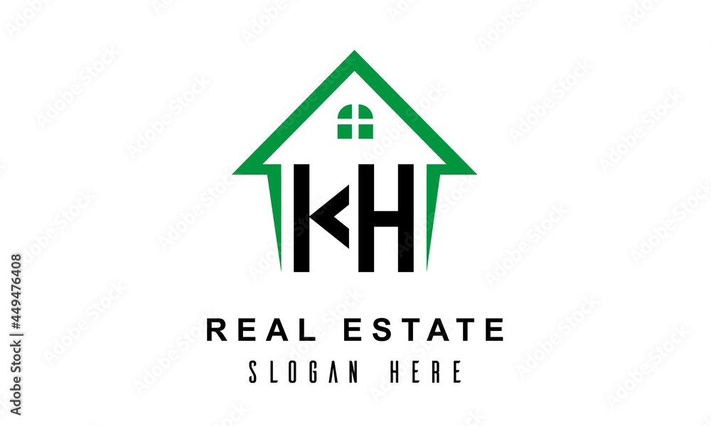 KH real estate logo vector