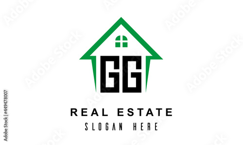 GG real estate logo vector