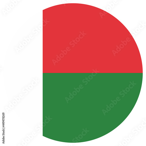 Colored Madagascar flag. Vector illustration of circle Madagascar flag Free Download Colored Madagascar flag. Vector illustration of circle Madagascar flag - GFXLoad