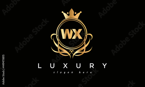 WX royal premium luxury logo with crown 