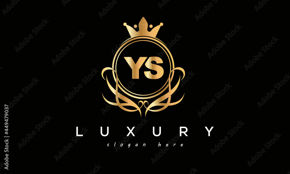 YS royal premium luxury logo with crown YS royal premium luxury logo with crown