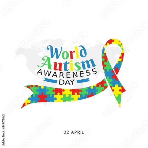 world autism awareness day. suitable for greeting card, poster and banner.