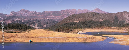 scenic view of beautiful PT tso lake and alpine meadow in tawang district of arunachal pradesh  india