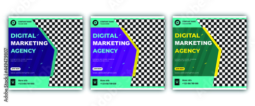 Digital marketing and corporate social media post 