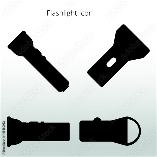 set of Flashlight icon,  line isolated or logo isolated sign symbol vector, outline and stroke style Collection of high-quality color style vector illustration,