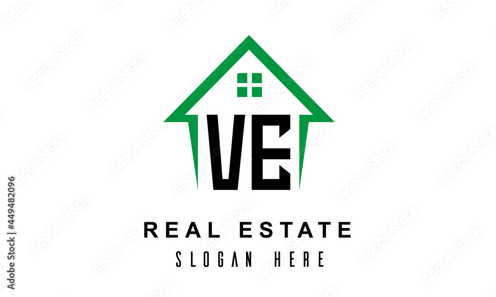 VE real estate logo vector