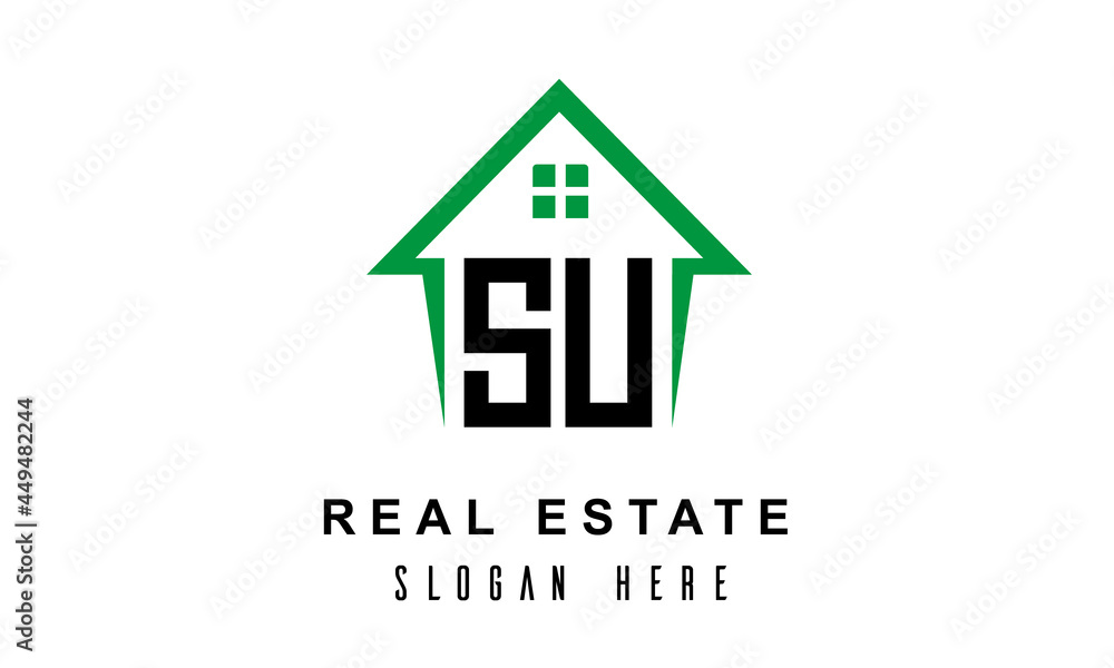 SU real estate logo vector SU real estate logo vector