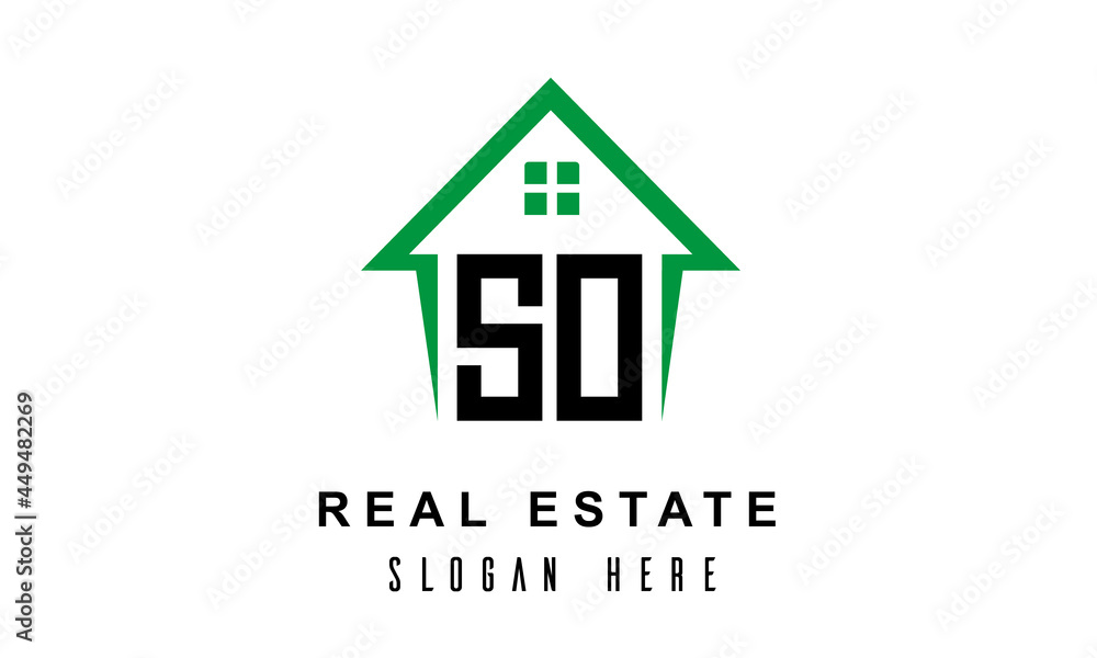 SO real estate logo vector SO real estate logo vector
