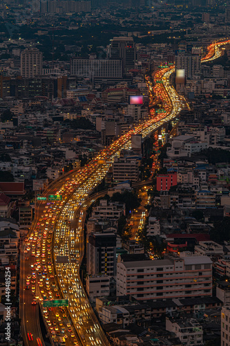 Photography Aerial view of cars in traffic