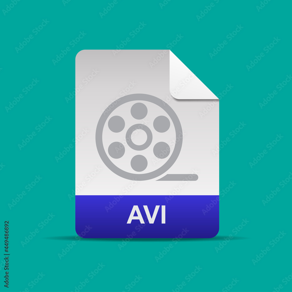 AVI file icon isolated on background vector illustration. AVI file icon isolated on background vector illustration.