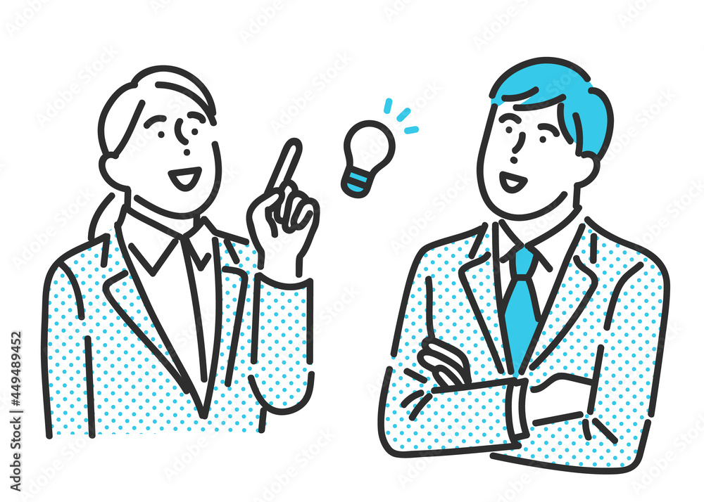納得した表情の新社会人のイメージイラスト素材 納得した表情の新社会人のイメージイラスト素材