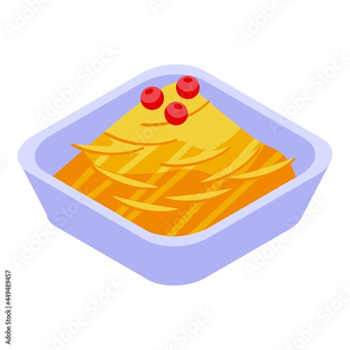 Korean cooking icon isometric vector. Korea food. Restaurant kimchi