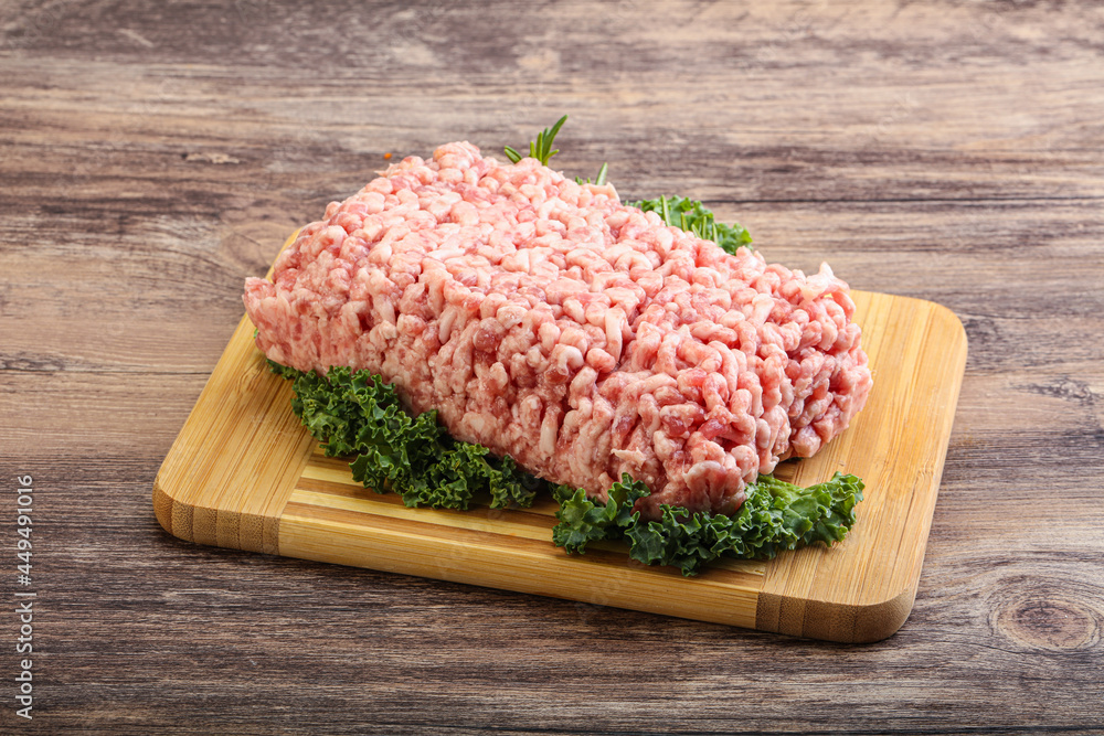 Raw pork minced meat for cooking Raw pork minced meat for cooking