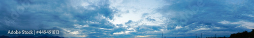 Close-up sky covered with dark clouds