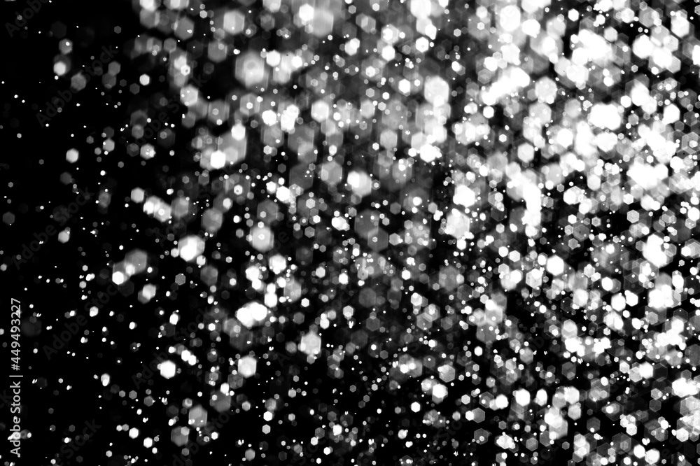 Abstract background concept. Black and white photograph. of bokeh lens blur. for background