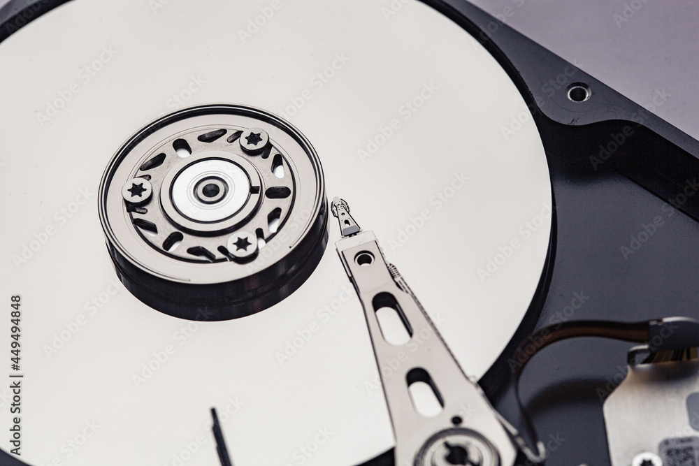 open computer hard drive for repair. Data safety concept. open computer hard drive for repair. Data safety concept.