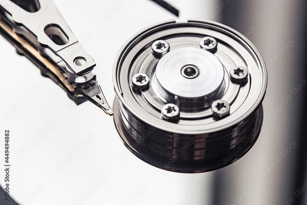 open computer hard drive for repair. Data safety concept. open computer hard drive for repair. Data safety concept.