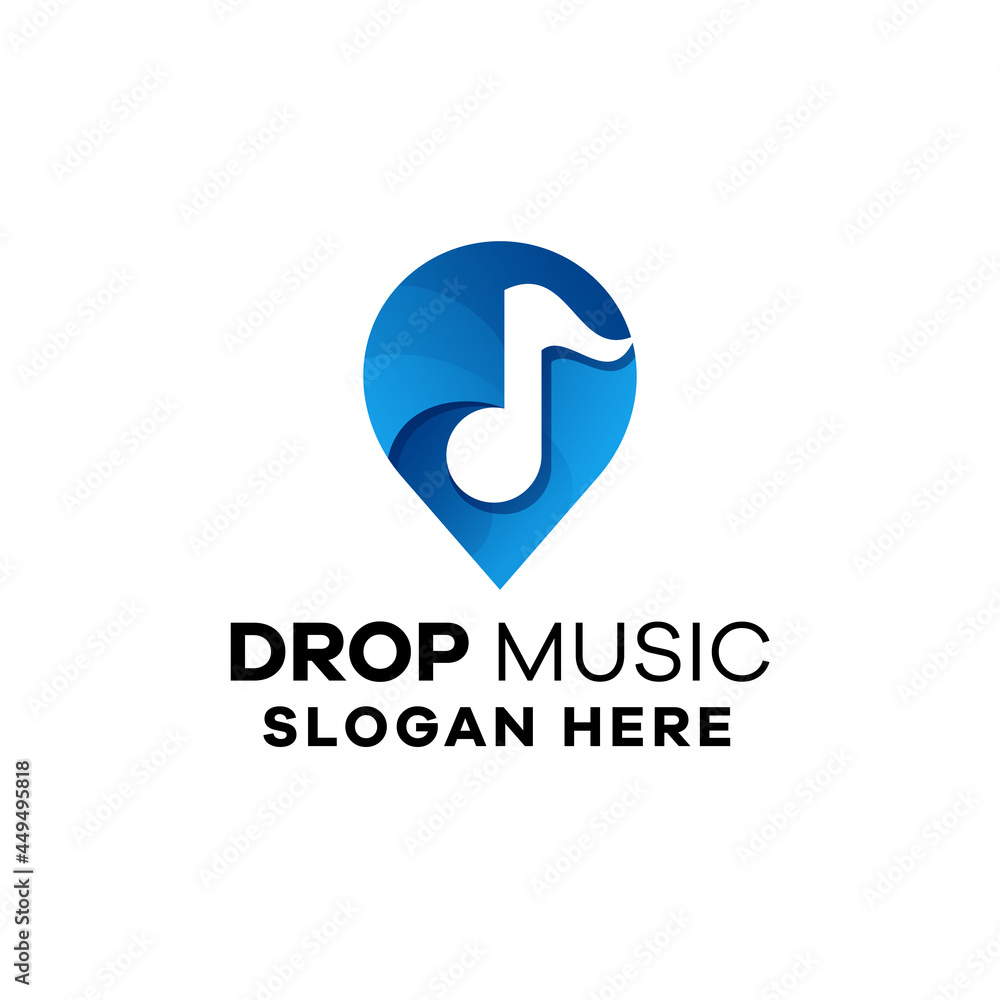 Drop Music Gradient Logo Drop Music Gradient Logo