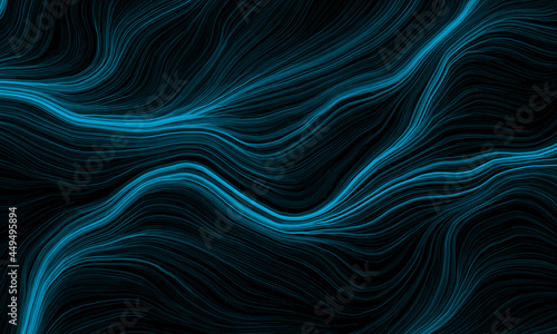 Neon digital flow fields