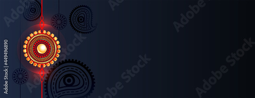 traditional raksha bandhan banner with text space