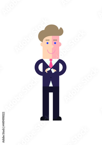 Character for presentations. Project manager, manager. Powerpoint character