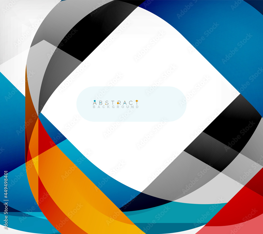 Abstract square shape with overlapping waves, minimal geometric background. Vector Illustration For Wallpaper, Banner, Background, Landing Page Abstract square shape with overlapping waves, minimal geometric background. Vector Illustration For Wallpaper, Banner, Background, Landing Page