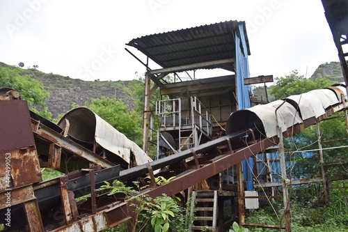 Abandoned stone crusher plant in mumbai india photo