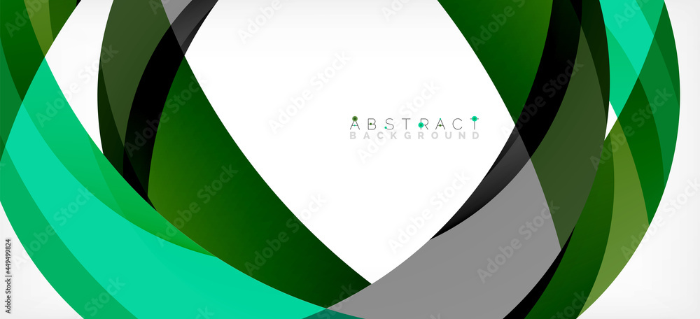 Geometric abstract background. Circle created with overlapping color shapes. Vector Illustration For Wallpaper, Banner, Background, Landing Page Geometric abstract background. Circle created with overlapping color shapes. Vector Illustration For Wallpaper, Banner, Background, Landing Page