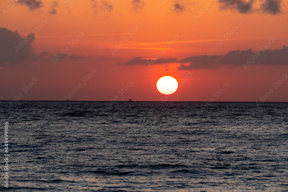 Ocean sunrise at amazing island Bali.