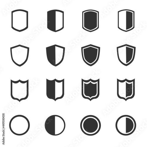 shields design icons set illustraion