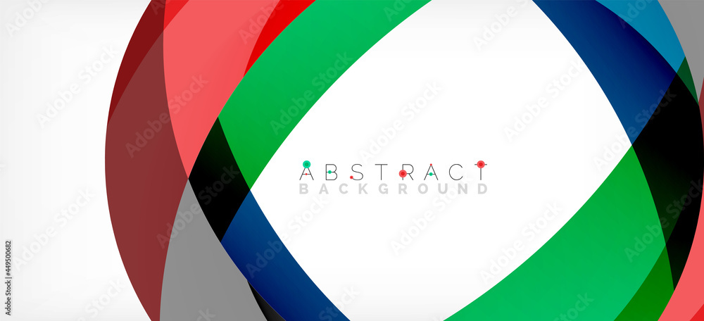 Color circle shapes, minimal geometric background. Trendy dynamic composition. Vector Illustration For Wallpaper, Banner, Background, Landing Page Color circle shapes, minimal geometric background. Trendy dynamic composition. Vector Illustration For Wallpaper, Banner, Background, Landing Page
