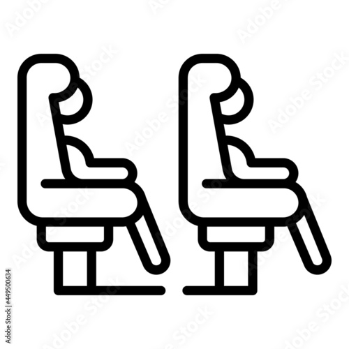 Airplane seats icon outline vector. Plane seat. Aircraft chair