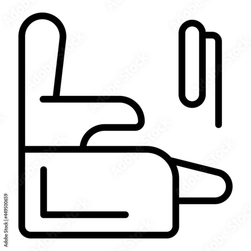Window plane seat icon outline vector. Airplane chair. Business class seat