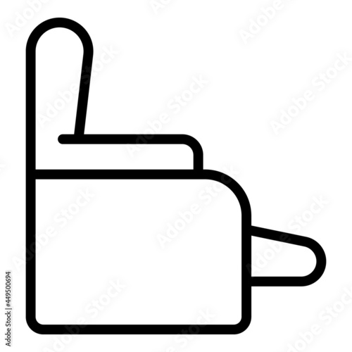 Business class seat icon outline vector. Airplane chair. Aeroplane flight