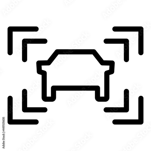 Car radar icon outline vector. Vehicle traffic. Camera drive