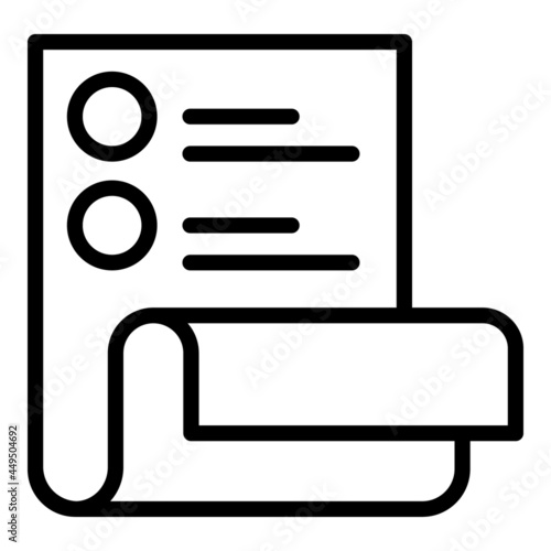 Product description icon outline vector. Compare product. Selection template