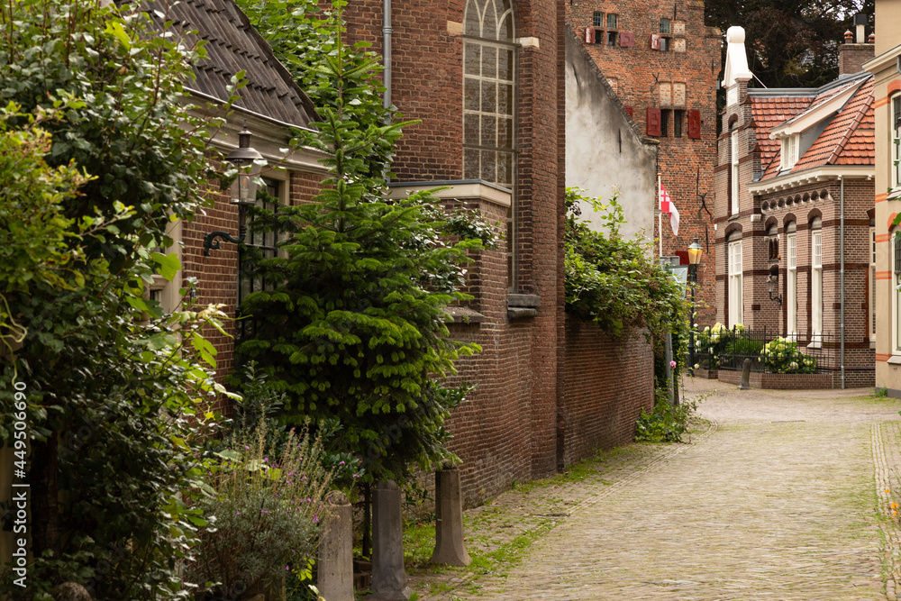 Wall houses in the historic center of Amersfoort, Netherlands.