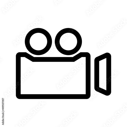Video Camera icon. Film camera. Recording icon. Internet button for webinar, video chat, ect