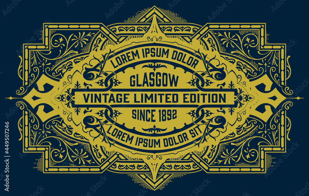 Fototapeta premium Western card with vintage style