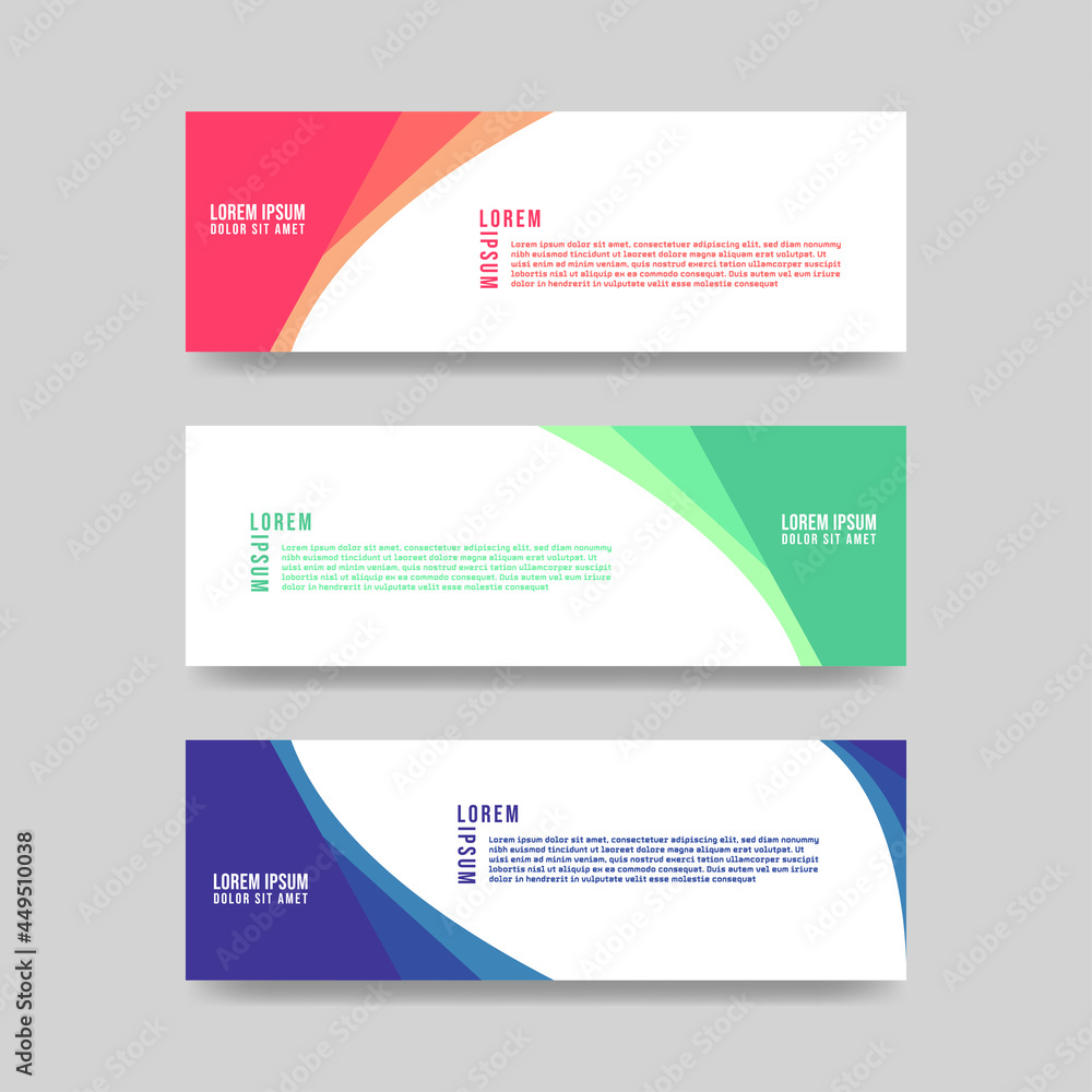 Fototapeta premium Vector Abstract Banner Design Template, Vector illustration eps.10